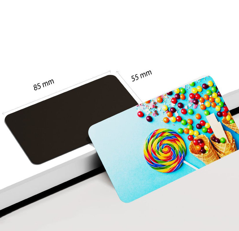 dhcrafts Rectangular Rubber Fridge Magnet Multicolor Food Icecream D1 Rectangular Design Pack of 1 (8.6cm x 5.4cm)